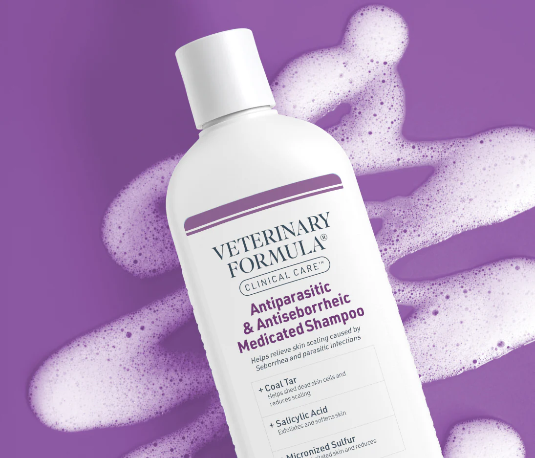Veterinary Formula Clinical Care Antiparasitic Antiseborrheic Medicated Shampoo for Dogs 16oz