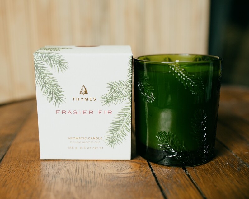 frasier fir glass candle