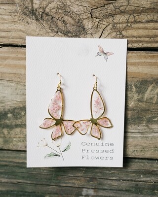 cottage butterfly earrings