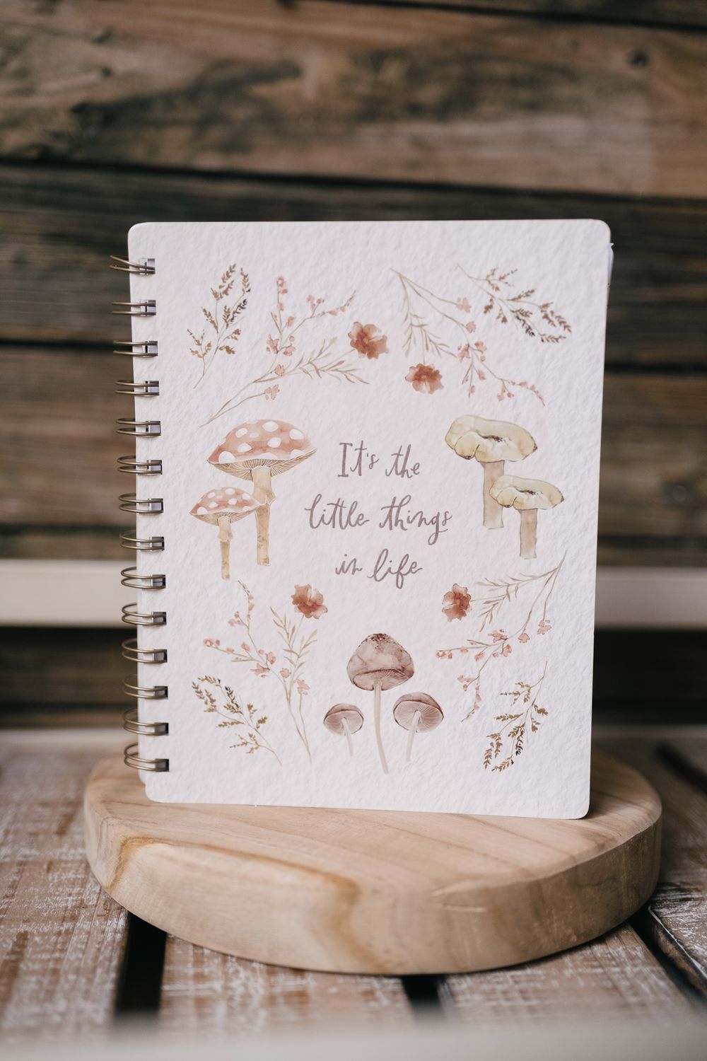 mushroom spiral notebook