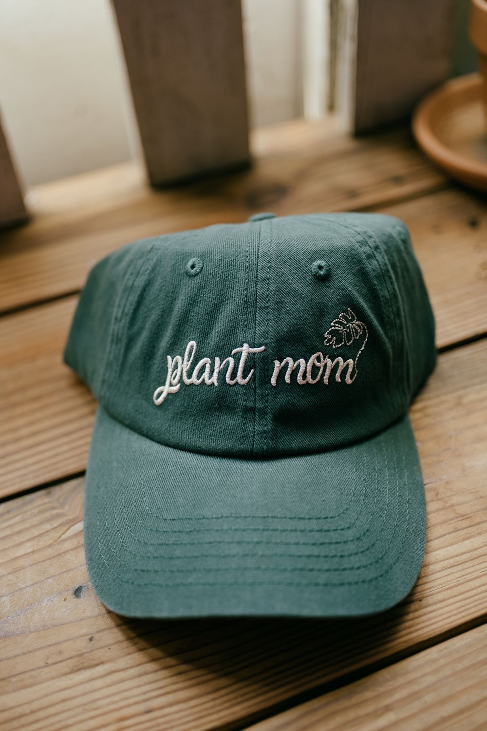 green plant mom cap