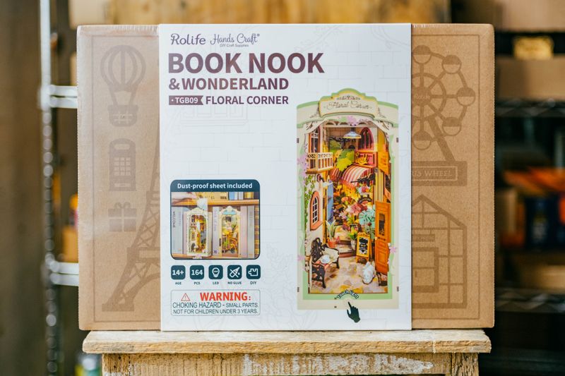 floral corner book nook