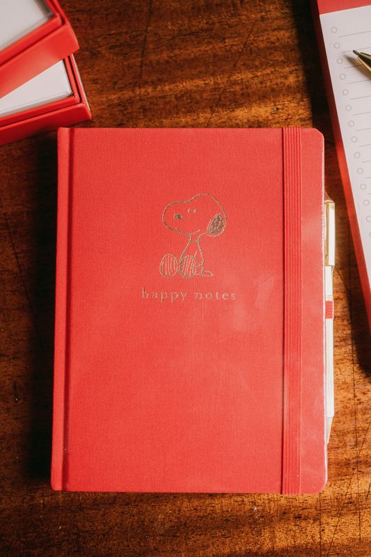 snoopy journal and pen