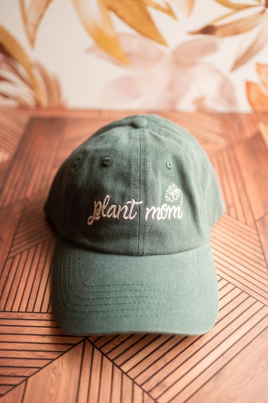 plant mom green cap