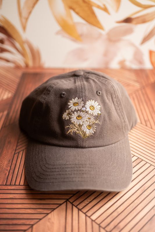 daisy floral cap