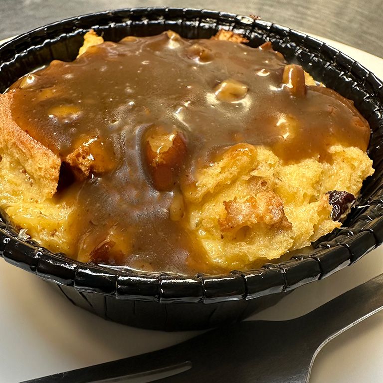 Gluten Free Bread Pudding w/Praline Sauce Gluten Free Bread Pudding w/Praline Sauce