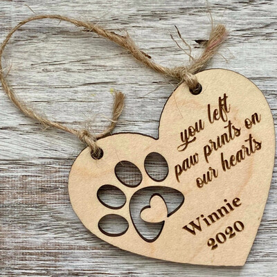 You Left Pawprints on My Heart Memorial Ornament You Left Pawprints on My Heart Memorial Ornament
