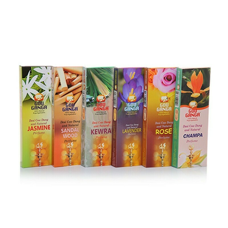 100% NATURAL POOJA AGARBATTI - MADE FROM COW DUNG &amp; HERBS - 90 STICKS
