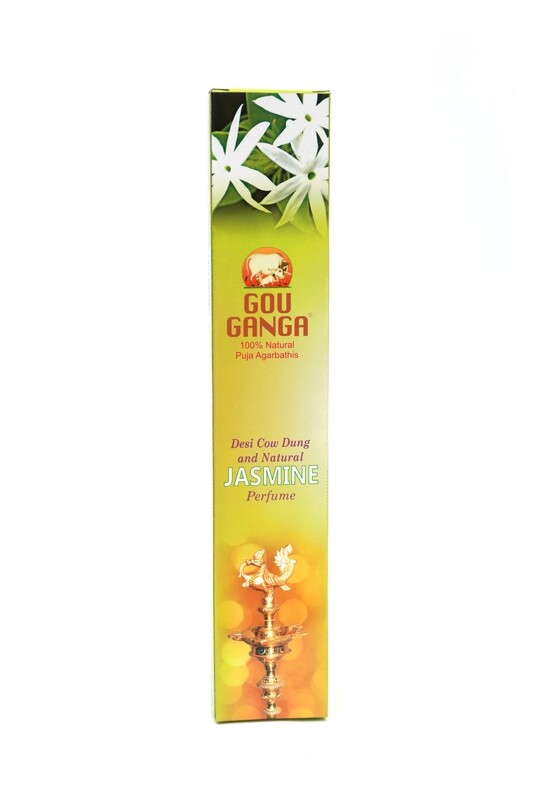 100% NATURAL POOJA AGARBATTI - MADE FROM COW DUNG &amp; HERBS - 20 STICKS