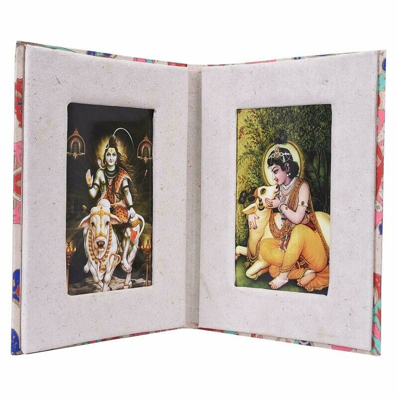 Double Photo Frame, Made from Cow Dung/Gobar