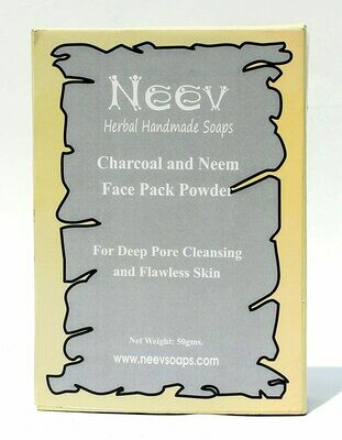 Neev Charcoal and Neem Face Pack For Deep Pore Cleansing and Flawless Skin 50g