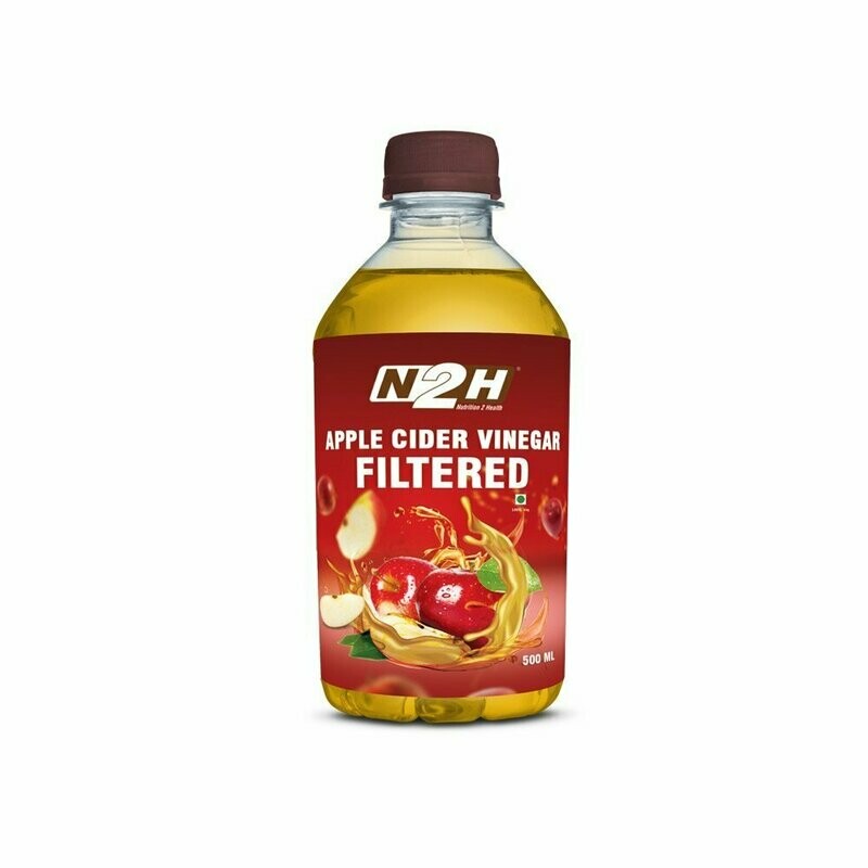 N2H Apple Cider Vinegar Pure &amp; Natural 500ml (Filtered) with Strand of Mother - Not from Concentrate