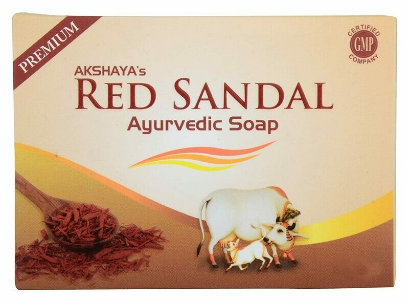 Akshaya&#39;s Red Sandal Ayurvedic Soap 125g