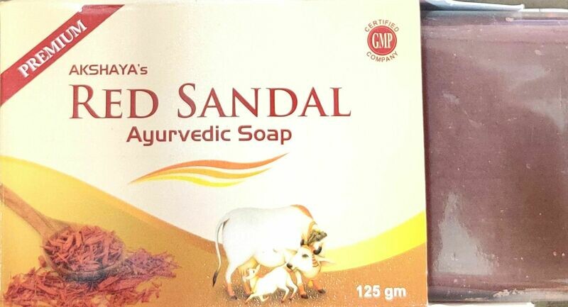 Akshaya's Red Sandal Ayurvedic Soap 125g