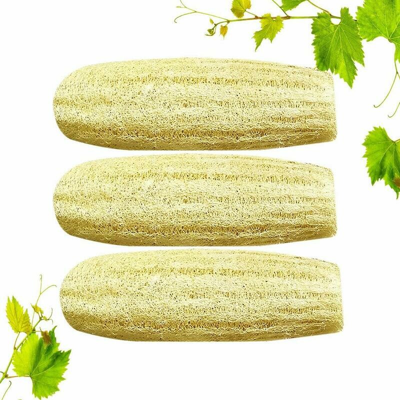 Natural, Eco-Friendly Loofah Scrubber for Bathing, Exfoliate, Cleanse Skin, or Wash Utensils