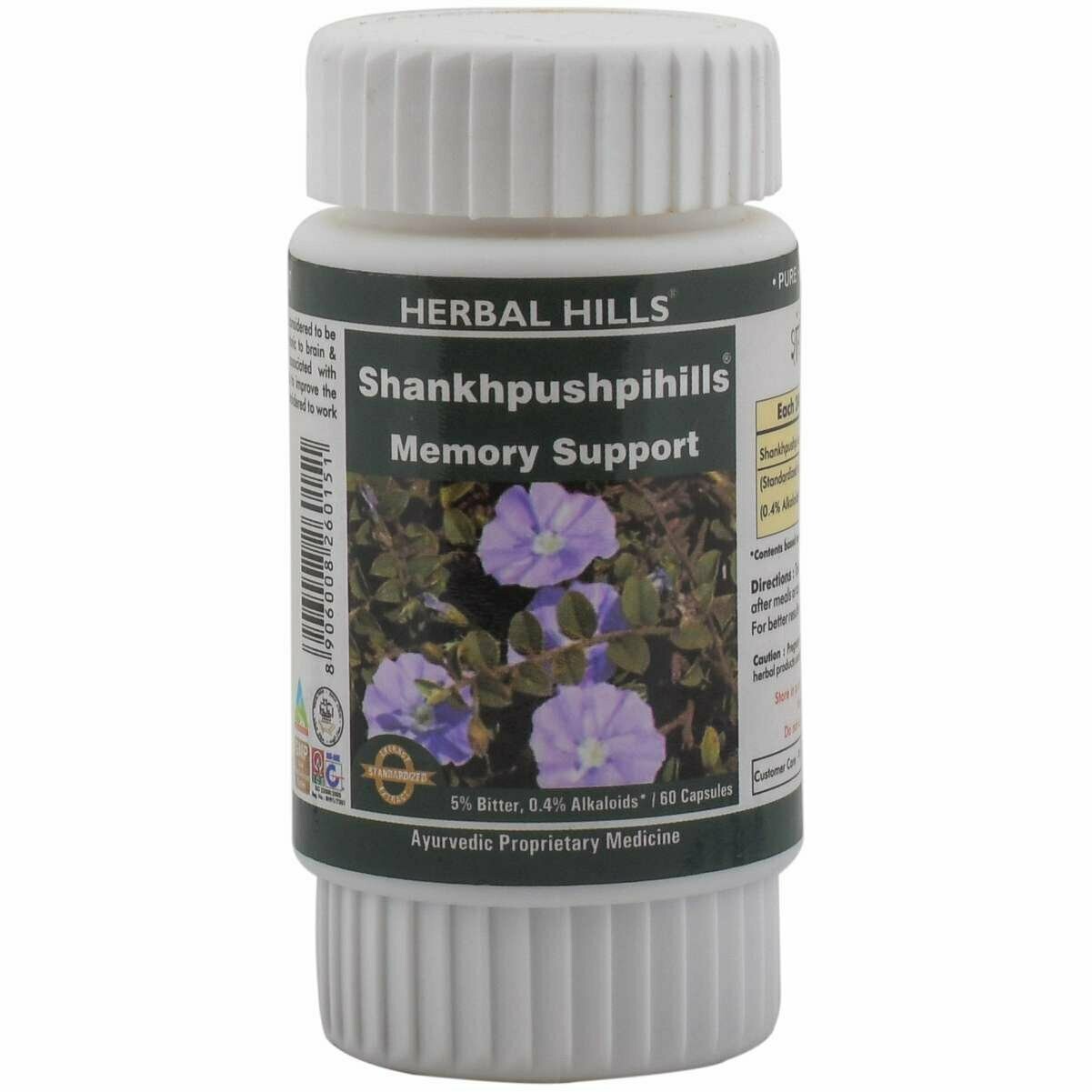 Herbal Hills Shankhpushpihills Memory Support 60Capsules
