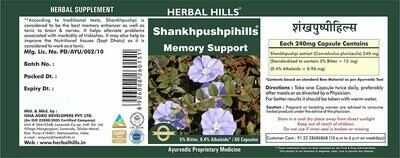 Herbal Hills Shankhpushpihills Memory Support 60Capsules