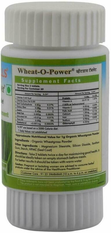 Herbal Hills Wheat-O-Power, Wheatgrass 60Tablets