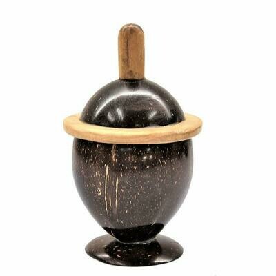 Coconut Shell Hand Made Jar Small Eco - Friendly