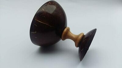 Coconut Shell Hand Made Ice Cream Bowl Wooden Handle With Spoon Eco - Friendly