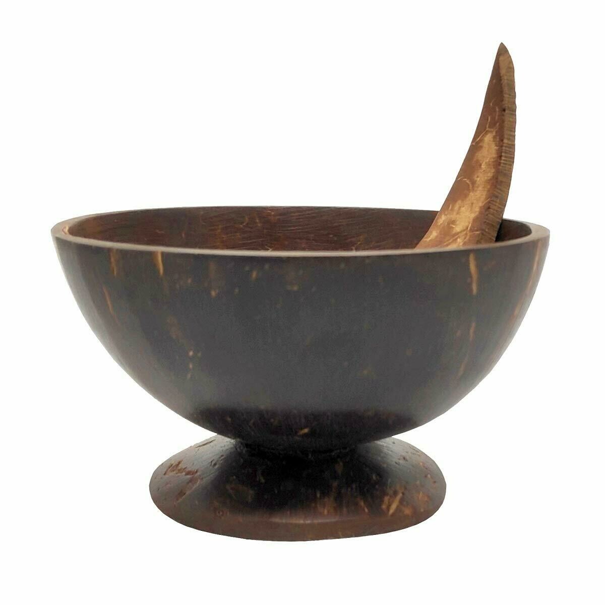 Coconut Shell Hand Made Soup Bowl with Spoon Eco - Friendly