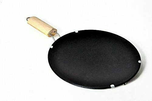 Black Mud / Clay Tawa Non-Stick Calories Rotis with Handle