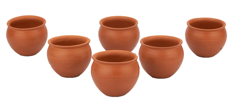 Mitti Cool Clay Jully Cup Set Set 6 Pieces Brown 200ml