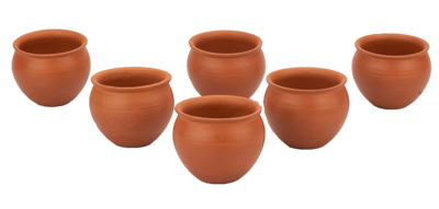 Mitti Cool Clay Jully Cup Set Set 6 Pieces Brown 200ml
