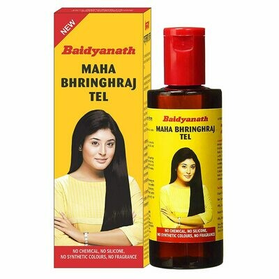Baidyanath Mahabhringraj Tel - Ayurvedic Hair Oil, No Added Chemicals or Fragrance 200ml