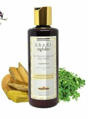 Khadi Meghdoot Tea Tree & Argan Oil Face Wash 210ml for Clean, Clear and Radiant Skin