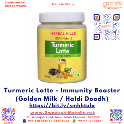 Herbal Hills Turmeric Milk Latte / Haldi Doodh / Golden Milk 100g