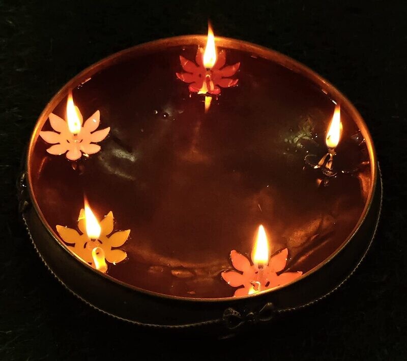 Floating Diya 5pcs &amp; Candle Thiri 10pcs