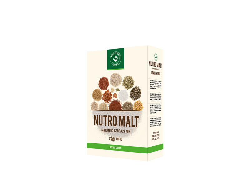 NUTROMALT SPROUTED CEREALS HEALTH MIX - SUGAR ADDED - SATHU MAAVU  - 500g
