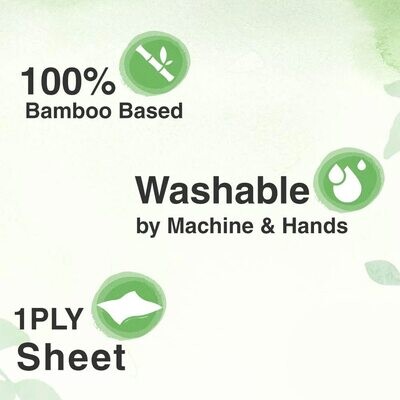 Beco Reusable Bamboo Cloth Kitchen Towel Roll for Cleaning - 20 Sheets - Replaces 6 Months of Paper Rolls | Natural, Organic, Eco-friendly and Biodegradable.