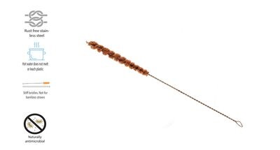 STRAW CLEANING BRUSH
(Made with Coconut Coir & Wood) (Plastic-Free) (Eco-Friendly)