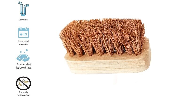 BRUSH FOR WASHING UTENSILS
(Made with Coconut Coir &amp; Wood) (Plastic-Free) (Eco-Friendly)