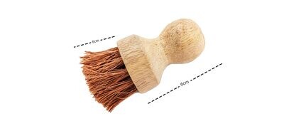 OIL SPREADING BRUSH FOR TAVAS &amp; PANS
(Made with Coconut Coir &amp; Wood) (Plastic-Free) (Eco-Friendly)