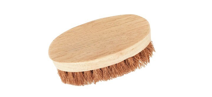 OVAL TOUGH SCRUBBING BRUSH 
(Made with Coconut Coir & Wood) (Plastic-Free) (Eco-Friendly)