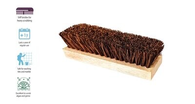 CLOTHES &amp; KITCHEN SINK WASHING BRUSH - M
(Made with Coconut Coir &amp; Wood) (Plastic-Free) (Eco-Friendly)