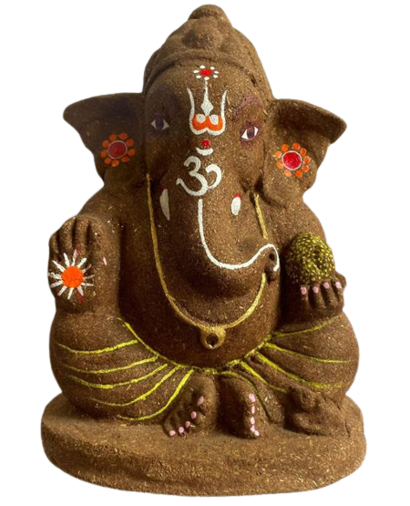 Desi Cow Dung Ganesh Idol