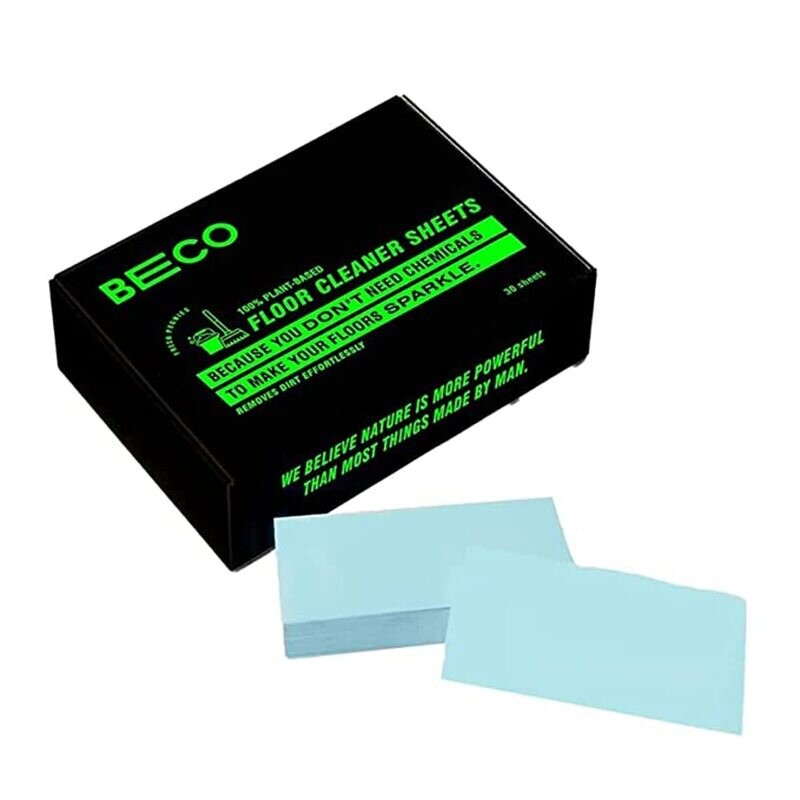 Beco Eco-Friendly Floor Cleaner Sheets | 30 Sheets | Dissolves Easily in Water | Natural Ingredients | Chlorine-Free | Easy to Use | Pet-Friendly