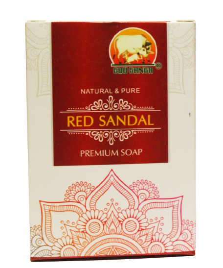 GOU GANGA NATURAL & PURE RED SANDAL PREMIUM HANDMADE SOAP 75gms