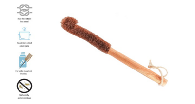 PREMIUM BOTTLE CLEANING  BRUSH
(Made with Coconut Coir &amp; Wood) (Plastic-Free) (Eco-Friendly)