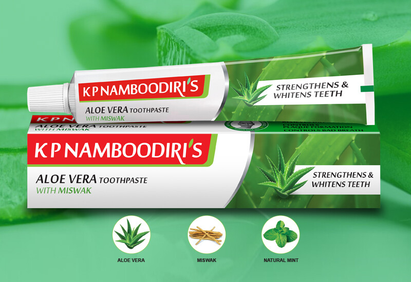K.P. NAMBOODIRI &#39;S ALOE VERA TOOTHPASTE WITH MISWAK