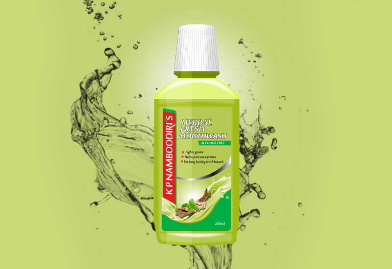 K P NAMBOODIRI&#39;S HERBAL FRESH MOUTHWASH
ALCOHOL-FREE - 250ml