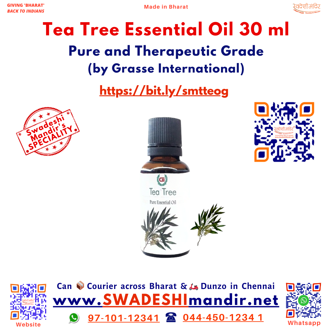 Tea Tree Essential Oil 30 ml - Pure and Therapeutic Grade (by Grasse International)