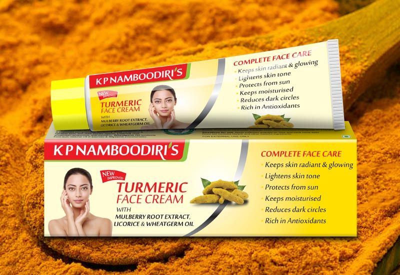 K P NAMBOODIRI&#39;S TURMERIC FACE CREAM
WITH MULBERRY ROOT EXTRACT, LICORICE, AND WHEATGERM OIL - 25 g