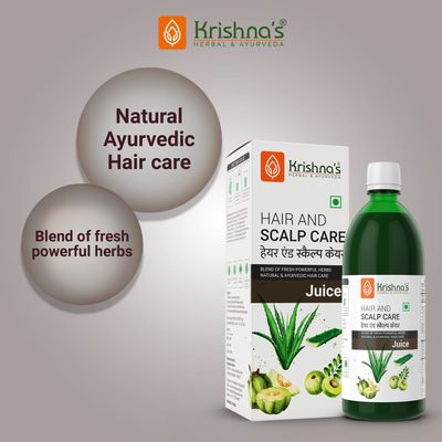 KRISHNA&#39;S HAIR AND SCALP CARE JUICE
Blend of Powerful herbs | Natural ayurvedic hair care 1000ml