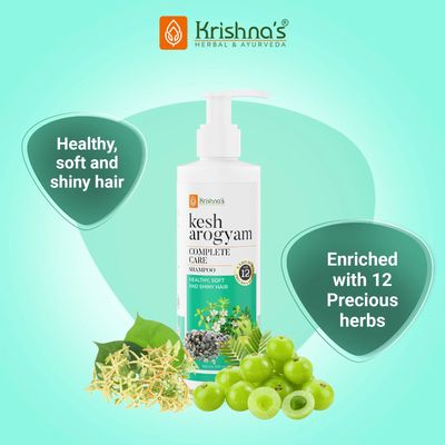 Krishna ' s Kesharogyam Complete Care Shampoo
Complete Hair Solution | Enriched with 12 Precious Herbs -200ml