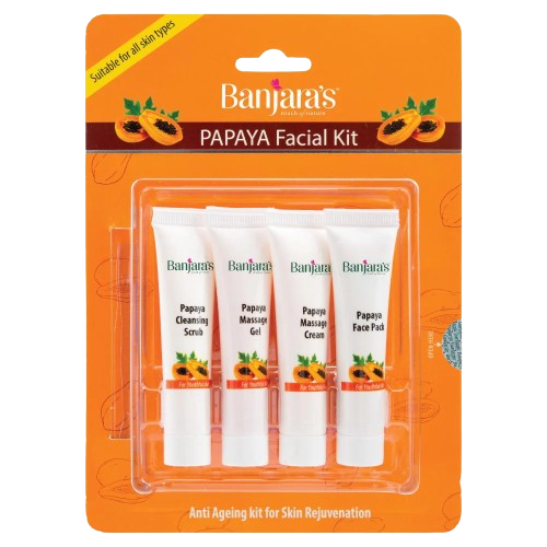 Banjara&#39;s Papaya Facial kit (Blister Pack) - 15g*4